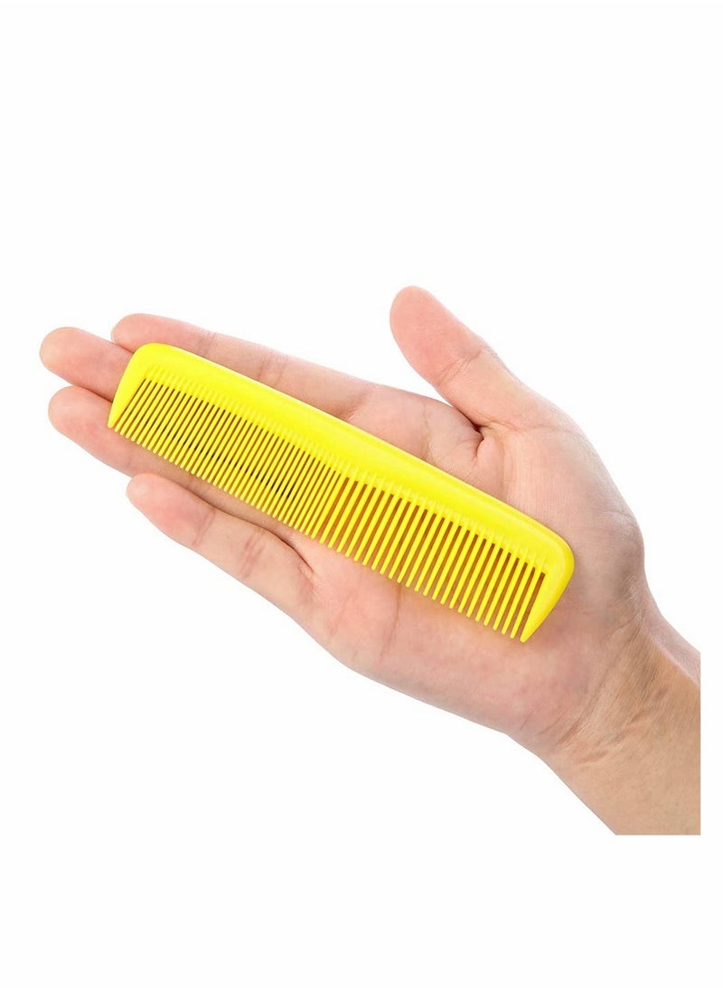 SYOSI - Colorful Hair Combs, Hair Combs Set Two End Plastic Fine Tooth Comb Mini Pearly Small Row Comb Hair Combs for Women and Men, Colorful Coarse, Fine Dressing Comb (12 Pieces) - Image 1