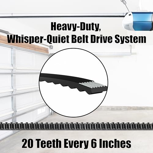 Blesseras Garage Door Belt 41A5250 Replacement for 7ft Door Compatible with Chamberlain/LiftMaster Garage Door Opener, Quite Drive Belt, Total Length 237 '' - Image 5