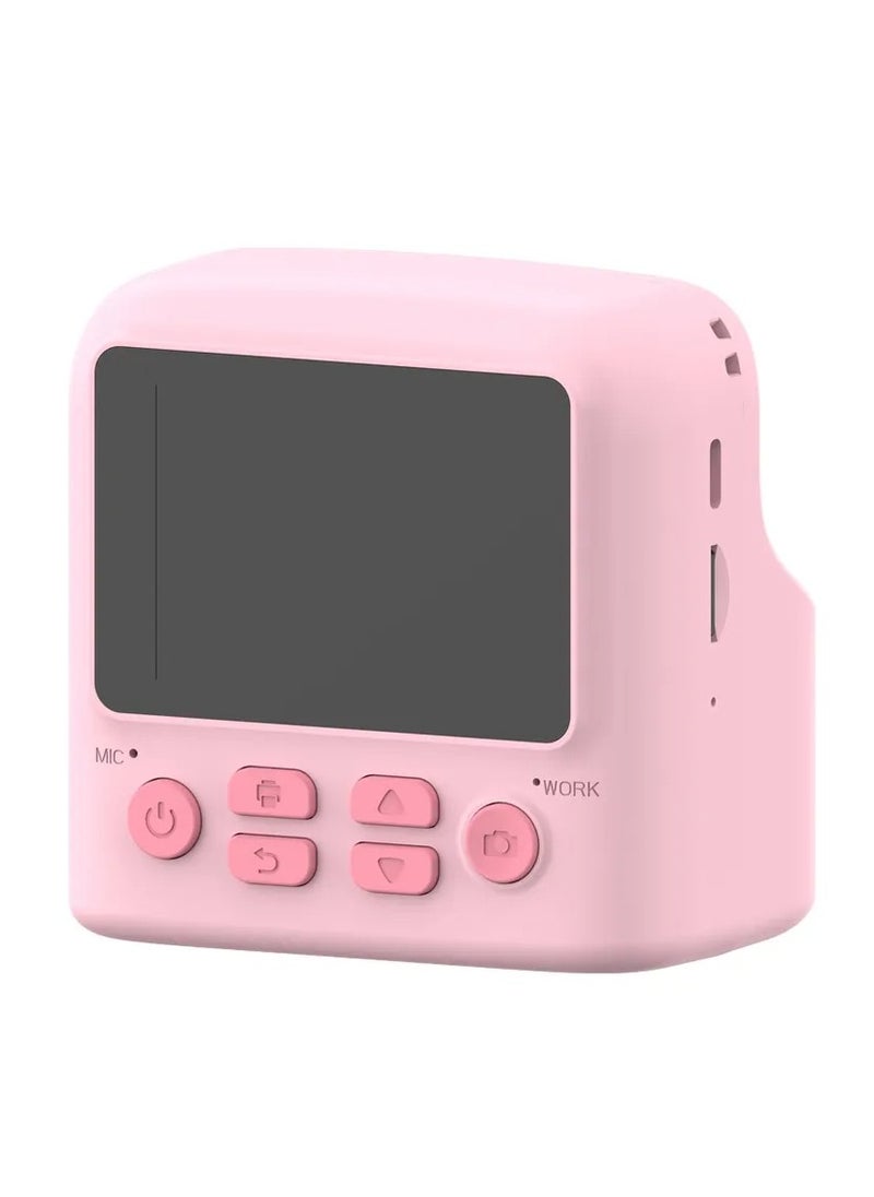 porodo Thermal Printing Instant Camera for Kids with Selfie Mirror and 320 x 240 Screen Resolution / Type-C Charging Port & 2.4" Wide Screen - Pink  - Image 4