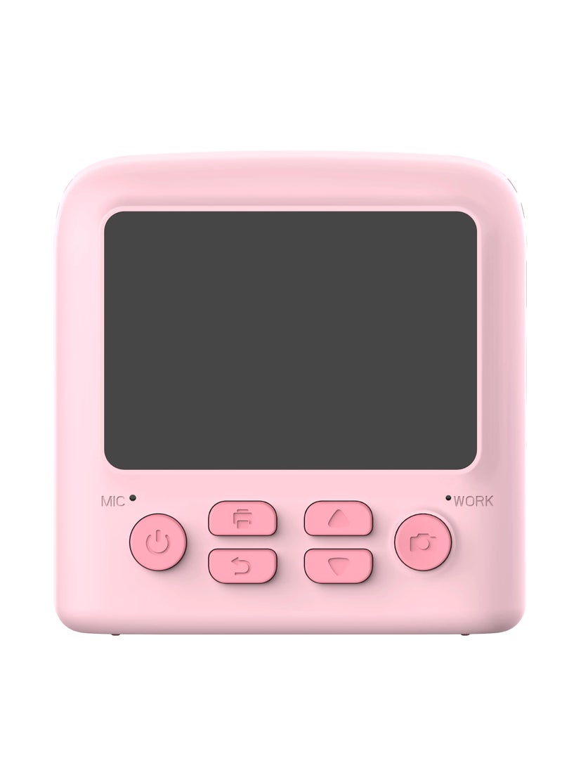 porodo Thermal Printing Instant Camera for Kids with Selfie Mirror and 320 x 240 Screen Resolution / Type-C Charging Port & 2.4" Wide Screen - Pink  - Image 2