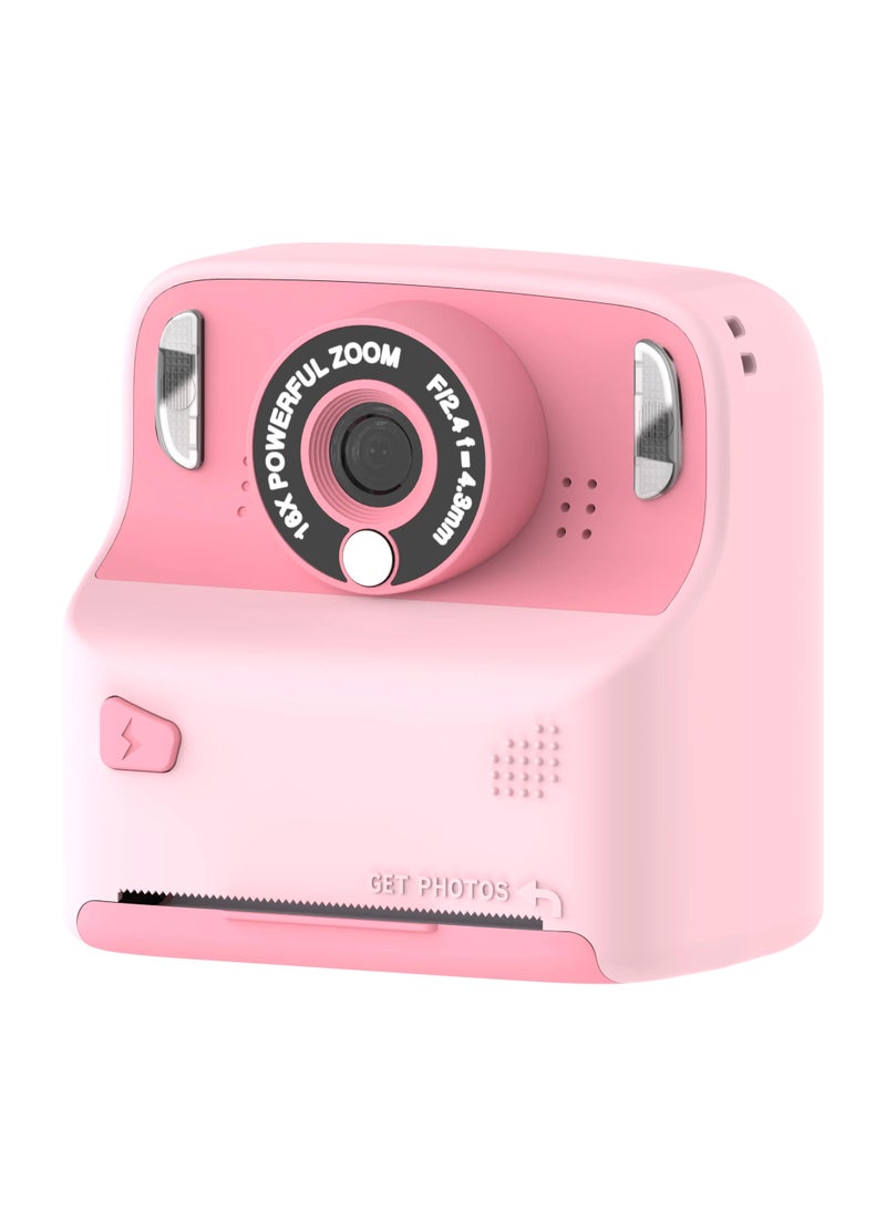 porodo Thermal Printing Instant Camera for Kids with Selfie Mirror and 320 x 240 Screen Resolution / Type-C Charging Port & 2.4" Wide Screen - Pink  - Image 3