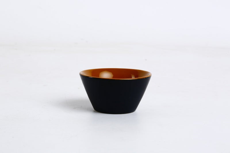Caffeine Ceramic Handmade Black and Brown Studio Dessert Bowl (Set of 2, 150 ml) - Image 2