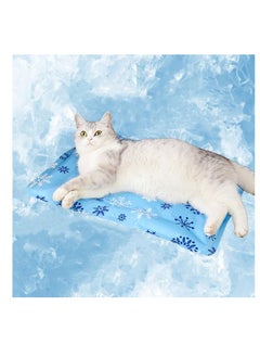 SINCHER SINCHER Summer Cooling Mat & Sleeping Pad Pet cooling mat- Cat Dog Cooling Mat,RReversible Cold Gel Cooling Pads Safe Physical Cooling Dog Kennel,Sofa,Floor Washable Summer Pet Pads (60*90CM Azure)  - Image 1