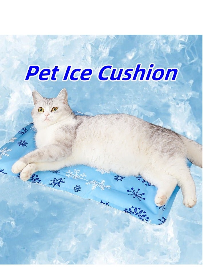 SINCHER SINCHER Summer Cooling Mat & Sleeping Pad Pet cooling mat- Cat Dog Cooling Mat,RReversible Cold Gel Cooling Pads Safe Physical Cooling Dog Kennel,Sofa,Floor Washable Summer Pet Pads (60*90CM Azure)  - Image 3