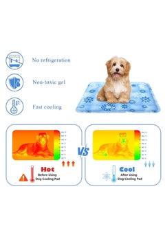 SINCHER SINCHER Summer Cooling Mat & Sleeping Pad Pet cooling mat- Cat Dog Cooling Mat,RReversible Cold Gel Cooling Pads Safe Physical Cooling Dog Kennel,Sofa,Floor Washable Summer Pet Pads (60*90CM Azure)  - Image 4