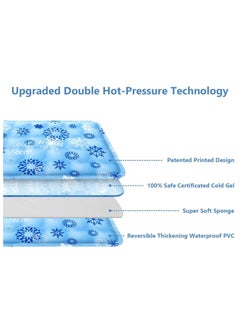 SINCHER SINCHER Summer Cooling Mat & Sleeping Pad Pet cooling mat- Cat Dog Cooling Mat,RReversible Cold Gel Cooling Pads Safe Physical Cooling Dog Kennel,Sofa,Floor Washable Summer Pet Pads (60*90CM Azure)  - Image 5