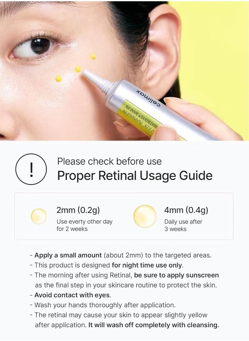 celimax The Vita A Retinal Shot Tightening Booster | with Liposomized Retinal, Matryxyl, Pore Minimizer, Wrinkles & Fine Lines, Firmer Skin, 15ml  - Image 4
