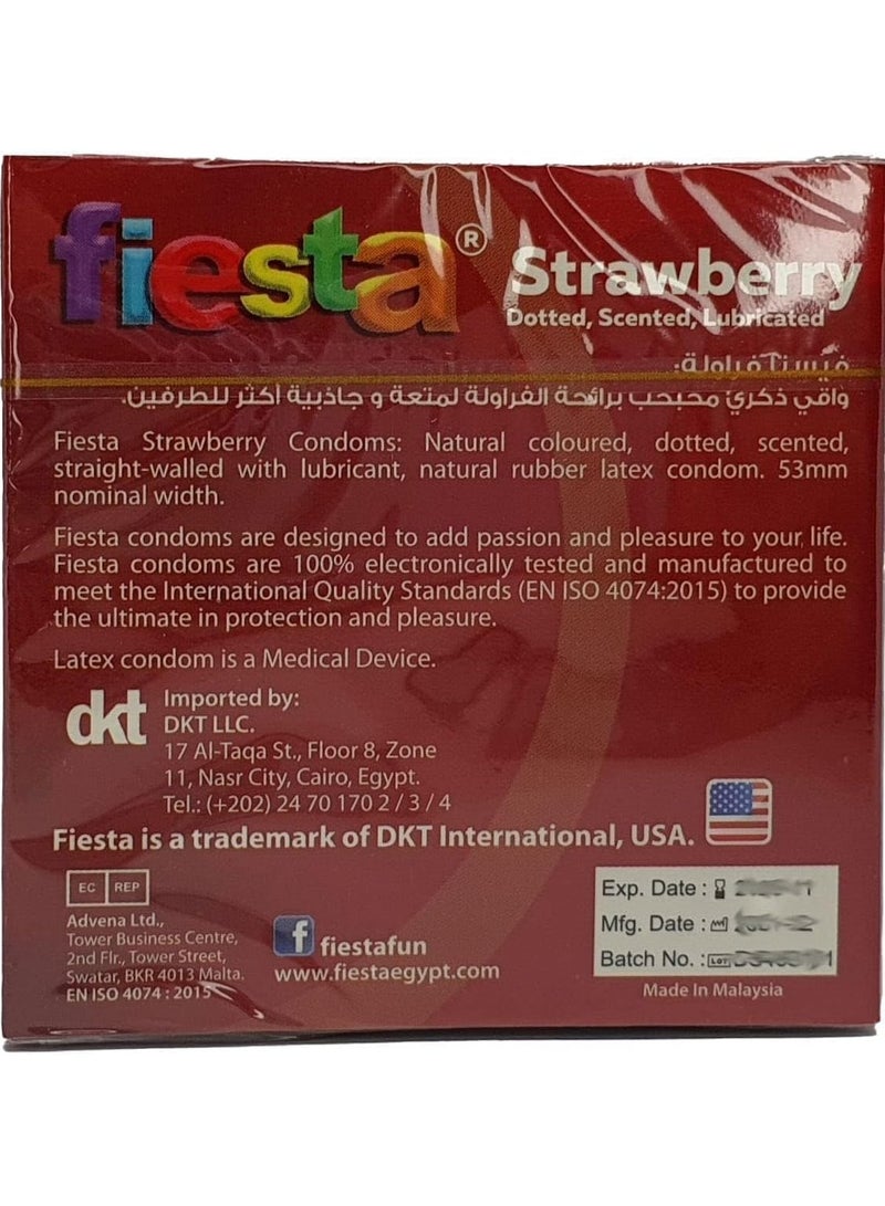 FIESTA Offer of 3 Packs Fiesta Strawberry - 3x3 condoms - Image 2