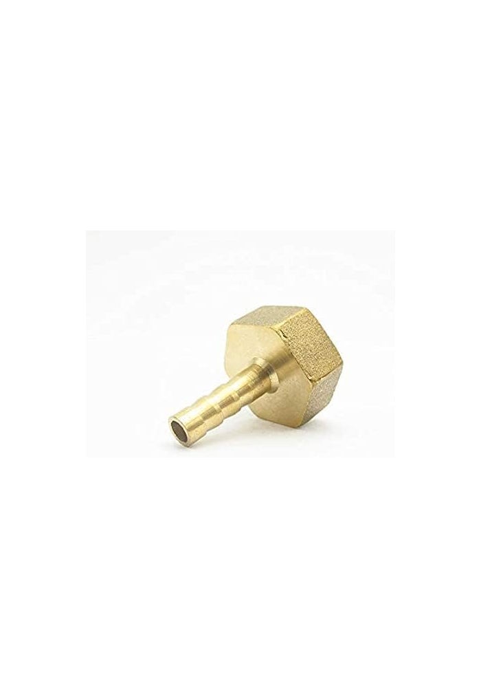AQ AQSON AQSON 8mm Hose Barb x 1/2" BSP Female Thread Brass Pipe Fitting Nipple Coupler Connector Adapter - Pack of 2 - Image 3