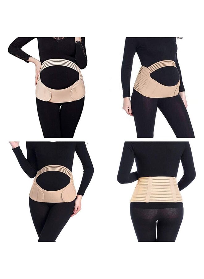 حزام الأمومة، حزام دعم 3 في 1 للحمل لآلام الظهر/الحوض/الورك، حزام دعم البطن للأمومة لدعم البطن أثناء الحمل/لون البشرة/مقاس XL - Image 5