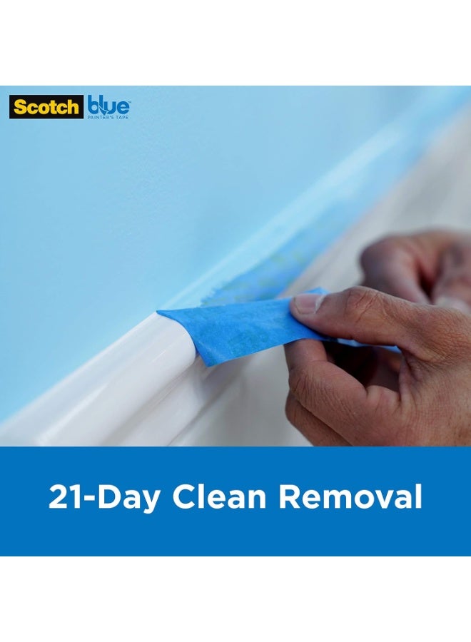 3M ScotchBlue Original Multi-Surface Painter's Tape, Blue, Paint Tape Protects Surfaces and Removes Easily, Painting for Indoor Outdoor Use, 0.94 Inches x 60 Yards, 1 Pc - Image 2