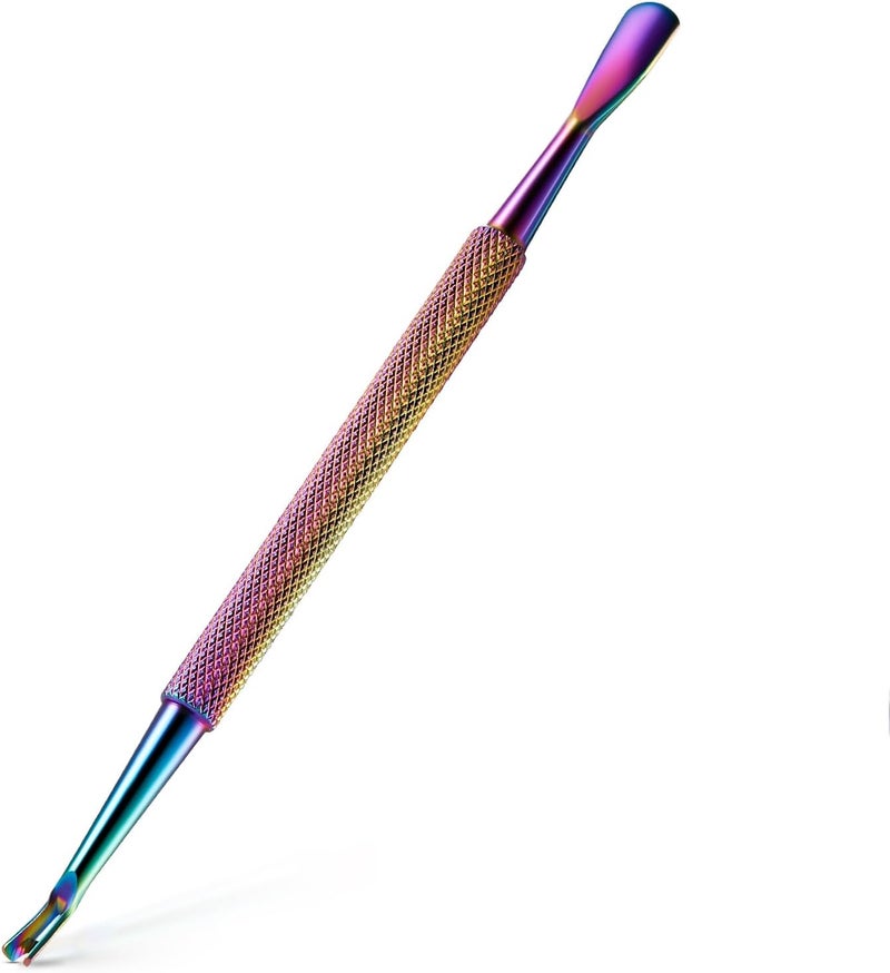 FVION Cuticle Pusher Cuticle Fork 2in1 Nail Cuticle Remover Trimmer Nail Care Tool Nail Polish Remover for Manicures and Pedicures Stainless Steel