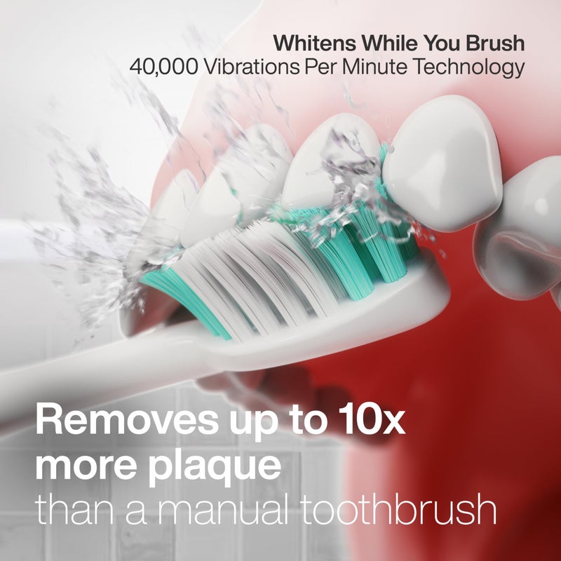 Aquasonic فرشاة أسنان كهربائية فائقة التبييض من سلسلة أكوا سونيك - معتمدة من جمعية طب الأسنان الأمريكية - 8 رؤوس فرشاة وحقيبة سفر - محرك 40,000 اهتزاز في الدقيقة وشحن لاسلكي - 4 أوضاع مع مؤقت ذكي - ذهب وردي ساتان - Image 3