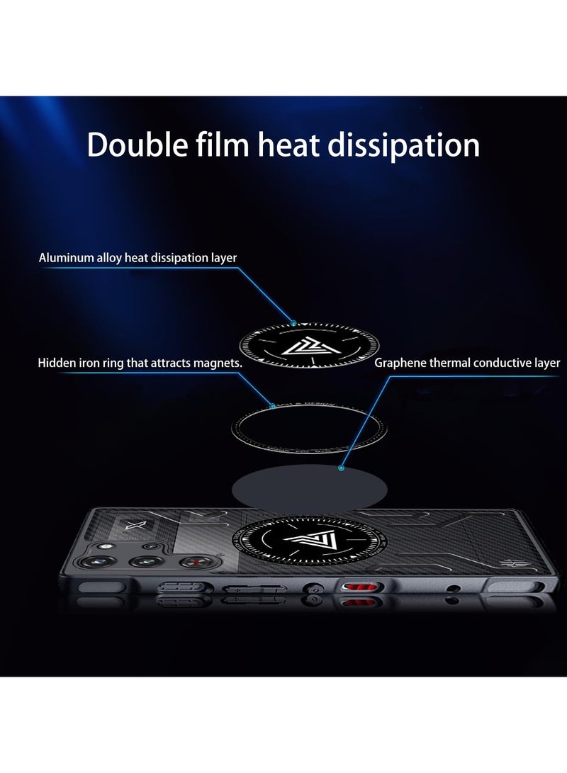 For ZTE Nubia Red Magic 10S Pro+ / 10S Pro / 10 Pro+ / 10 Pro Case Compatible with MageSafe Gaming Cooling Case, TPU+ PC Shookproof Anti-fingerprintProtective Casing - Image 4