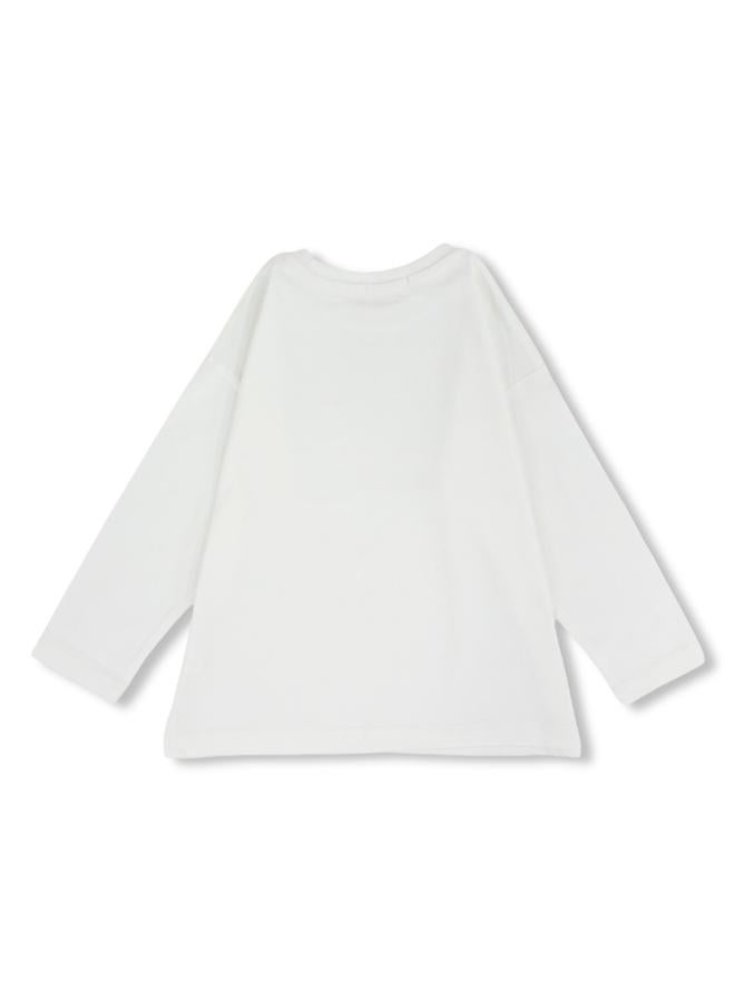 Ourkids Unisex Cotton Long-Sleeved T-Shirt – Off-White - Image 2