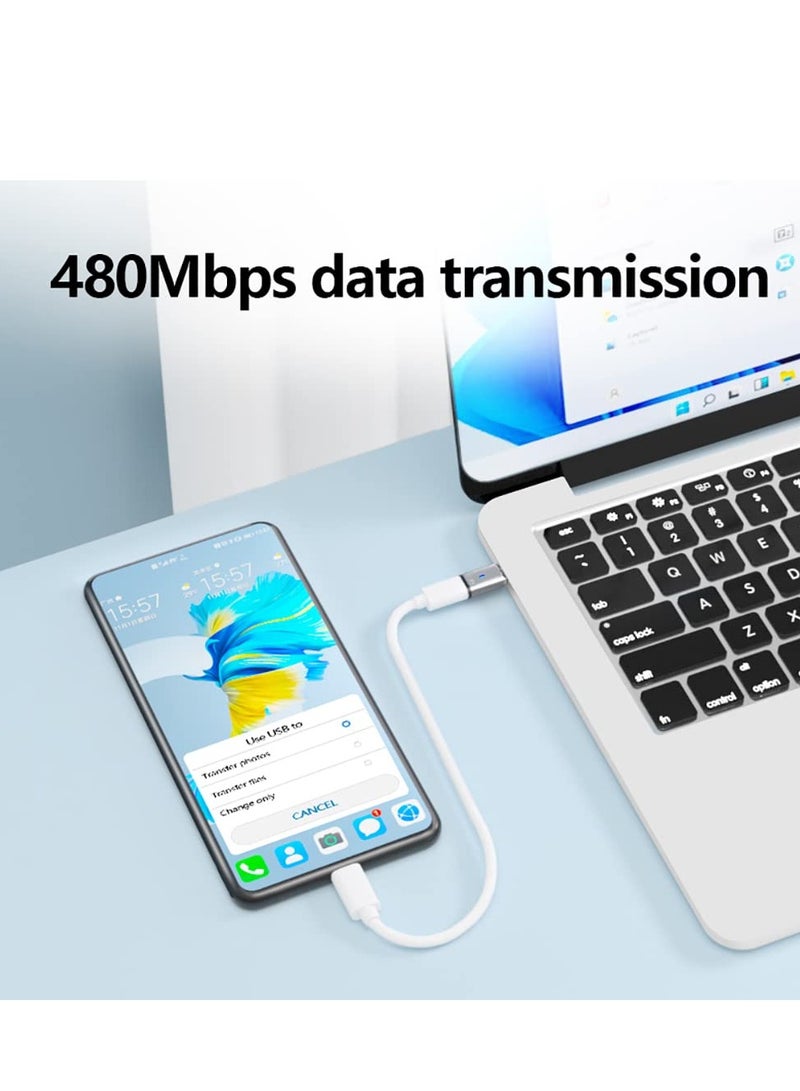 SYOSI USB C Magnetic Adapter 2 Pack Magnetic USB C Straight Adapter Support PD 100W Quick Charge 480Mbps Data Transfer Compatible with MacBook Pro Air and More Type C Devices - Image 5