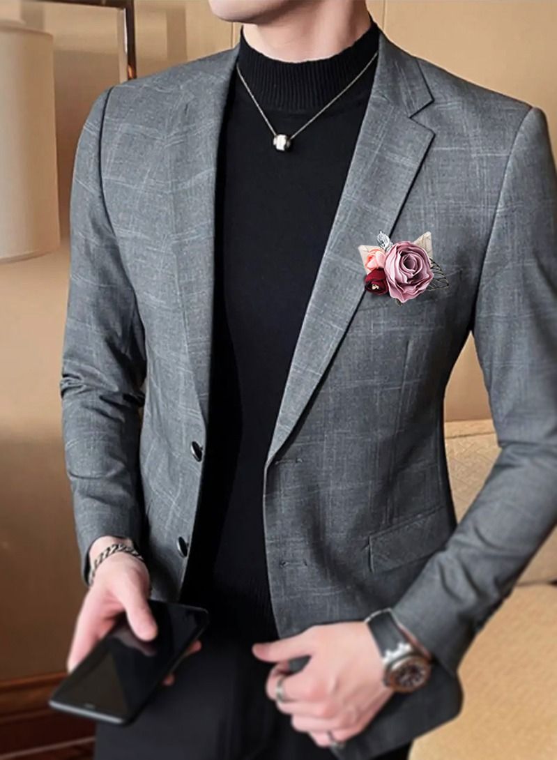 ريرلي الحرير زهرة بروش بروش زهرة طوق جميل بروش من القماش للرجال والنساء العام - Image 3