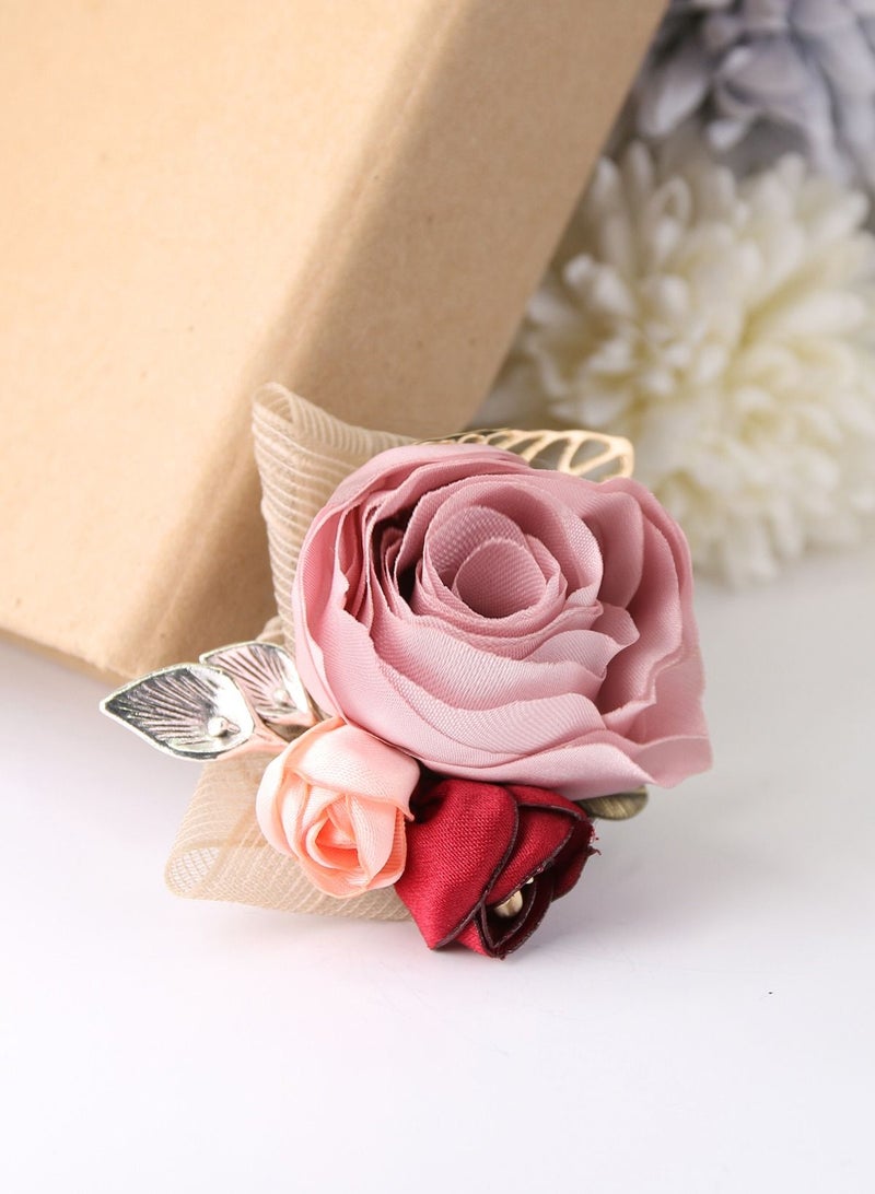 ريرلي الحرير زهرة بروش بروش زهرة طوق جميل بروش من القماش للرجال والنساء العام - Image 5