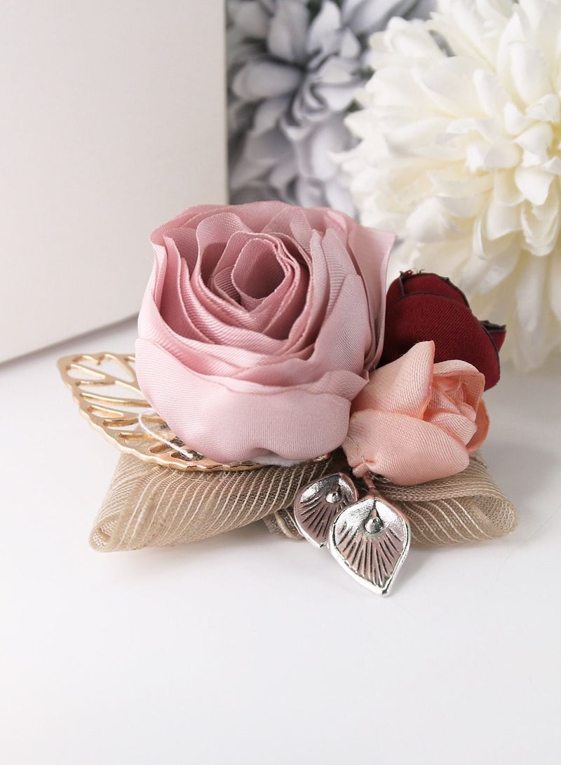 ريرلي الحرير زهرة بروش بروش زهرة طوق جميل بروش من القماش للرجال والنساء العام - Image 4