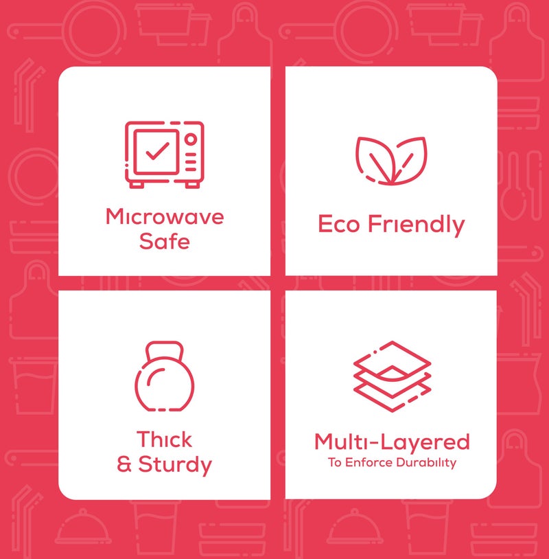 Comfy Package [9 Inch - 125 Pack 100% Compostable 3 Compartment Paper Plates  White Heavy-Duty Divided Plates  Disposable Biodegradable Plates - Image 4