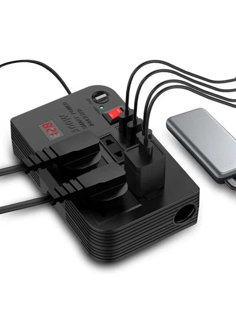 Generic - Multi functional Car Power Inverter 300W 4 USB Port 4 Socket - Image 1