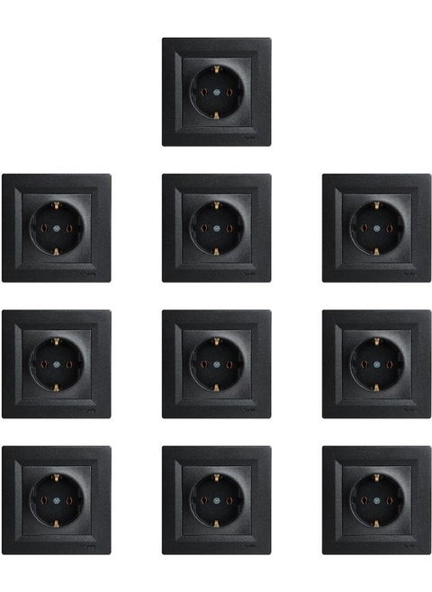 Asfora Plus Series Anthracite Grounded Socket 10 L