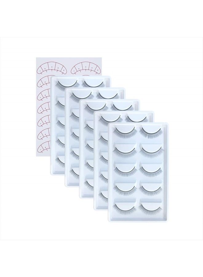 EMEDA 25 Pairs Practice Lashes for Lash Extensions Training Eyelash Extension Practice Lash Strips to Make Own Lashes Thin Band 8mm Mimic Natural Eyelash for Mannequin Head by EMEDA - Image 1