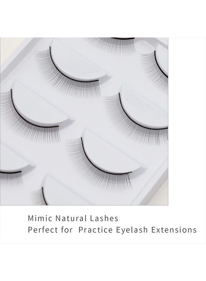 EMEDA 25 Pairs Practice Lashes for Lash Extensions Training Eyelash Extension Practice Lash Strips to Make Own Lashes Thin Band 8mm Mimic Natural Eyelash for Mannequin Head by EMEDA - Image 2