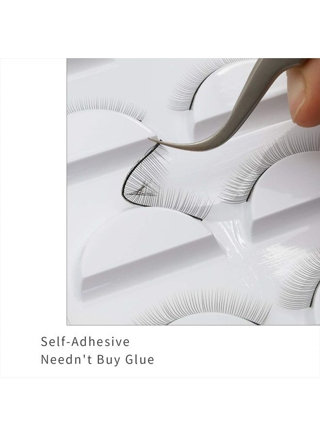EMEDA 25 Pairs Practice Lashes for Lash Extensions Training Eyelash Extension Practice Lash Strips to Make Own Lashes Thin Band 8mm Mimic Natural Eyelash for Mannequin Head by EMEDA - Image 3