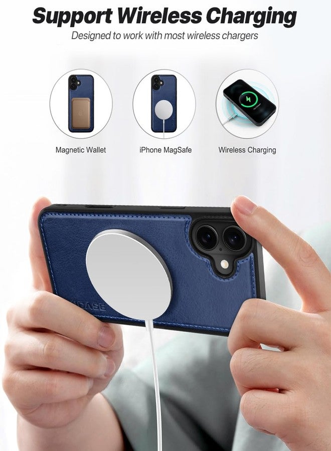 OCASE for iPhone 16 Plus Case, Detachable 2 in 1 PU Leather Wallet Case with RFID Blocking, Wireless Charging, Card Holders, Kickstand, Shockproof Removable Phone Cover, Blue - Image 4
