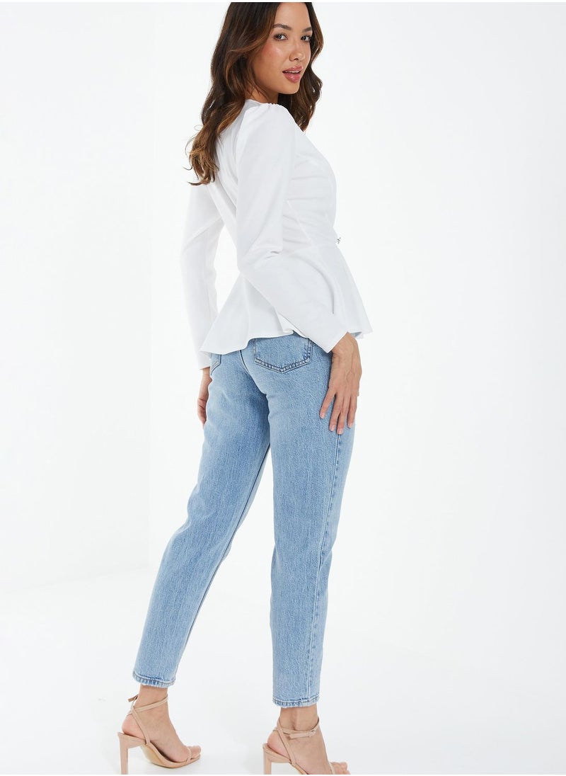 QUIZ V-Neck Tiered Top  - Image 2
