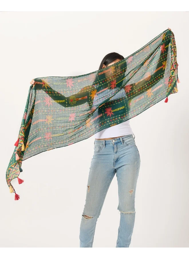 Chumbak Palm Kilim Scarf