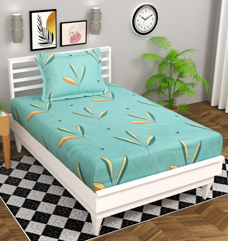 BSB HOME Single Bedsheet Combo (Pack of 4) | Soft Brushed Microfiber 144 TC - Set of 4 bedsheet with 4 Pillow Cover - Breathable & Wrinkle Free - 8 Pcs Set | Multicolour,Floral - Image 5