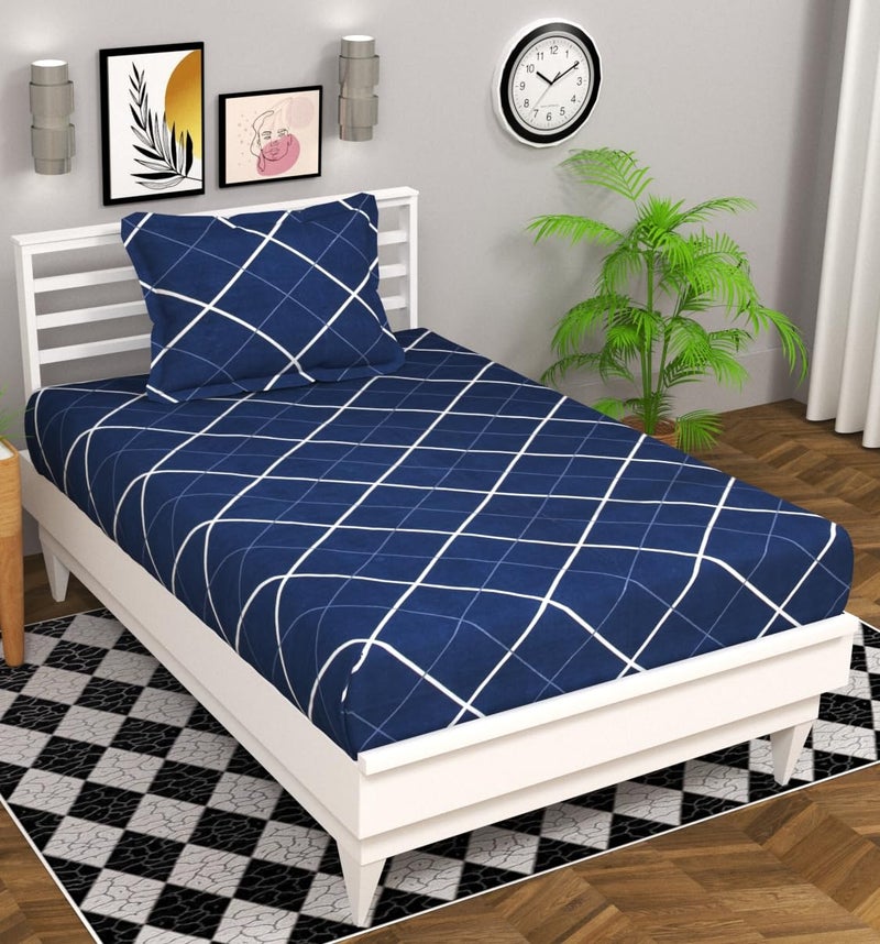 BSB HOME Single Bedsheet Combo (Pack of 4) | Soft Brushed Microfiber 144 TC - Set of 4 bedsheet with 4 Pillow Cover - Breathable & Wrinkle Free - 8 Pcs Set | Multicolour,Floral - Image 4