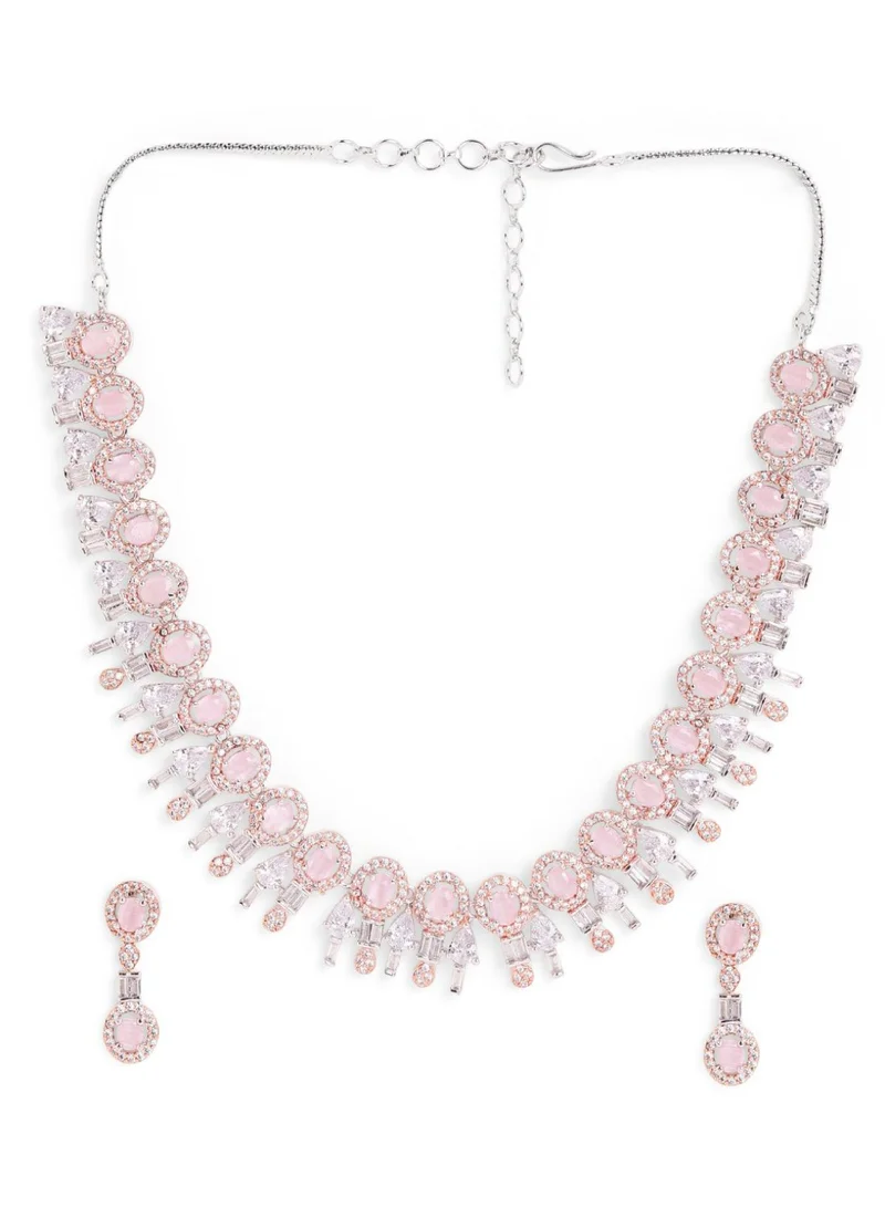 Priyaasi Rose Studded Jewellery Set