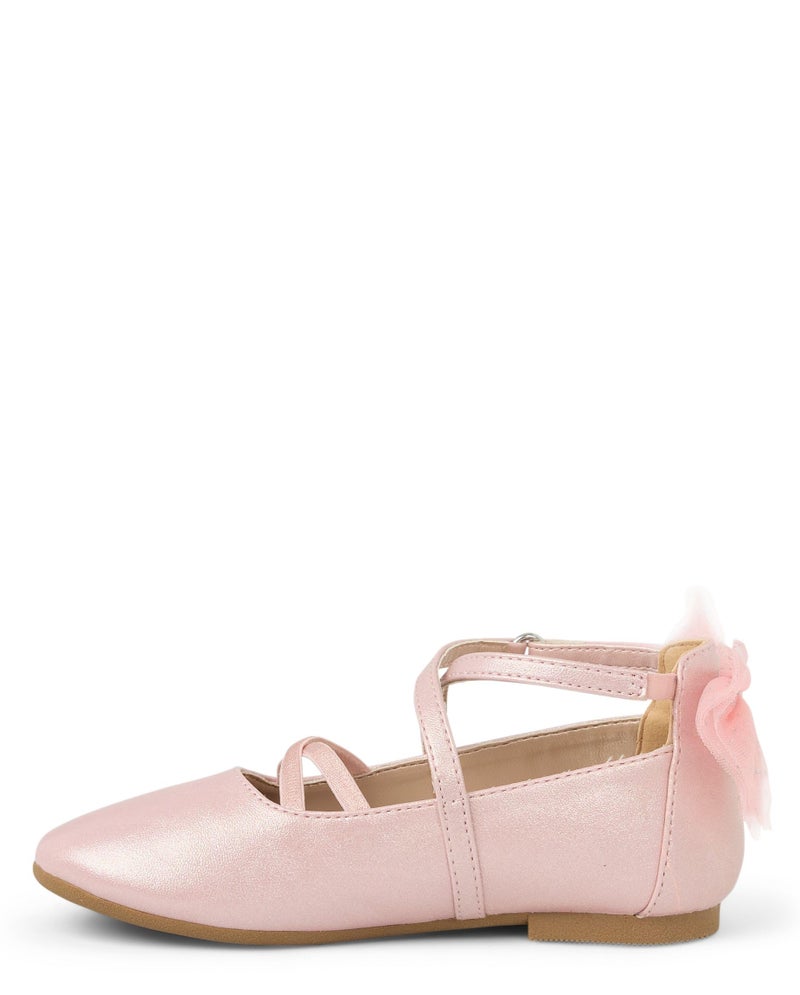 Gymboree,Girls and Toddler Dressy Ballet Flat,Pink Satin,8 - Image 3