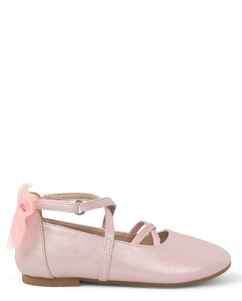 Gymboree,Girls and Toddler Dressy Ballet Flat,Pink Satin,8 - Image 2