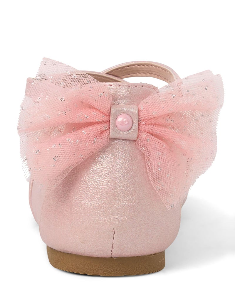Gymboree,Girls and Toddler Dressy Ballet Flat,Pink Satin,8 - Image 5