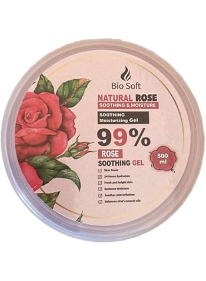 Biosoft Bio Soft Soothing & Moisturizing Gel with Natural Rose – 500ml - Image 1