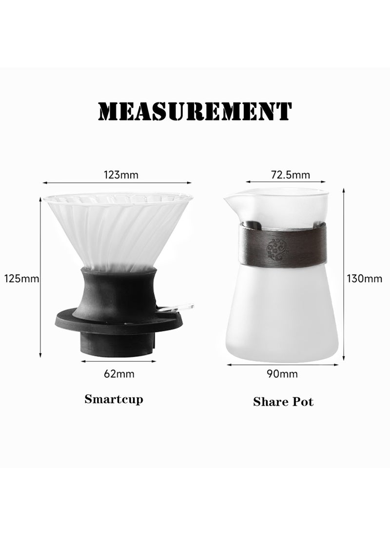 LKTOCAFT - V60 Immersion Dripper,Dual-Use Pour Over Coffee Maker with Leak-Proof Valve, One-Click Release, Includes V02 Filters Paper & Pot - Image 1