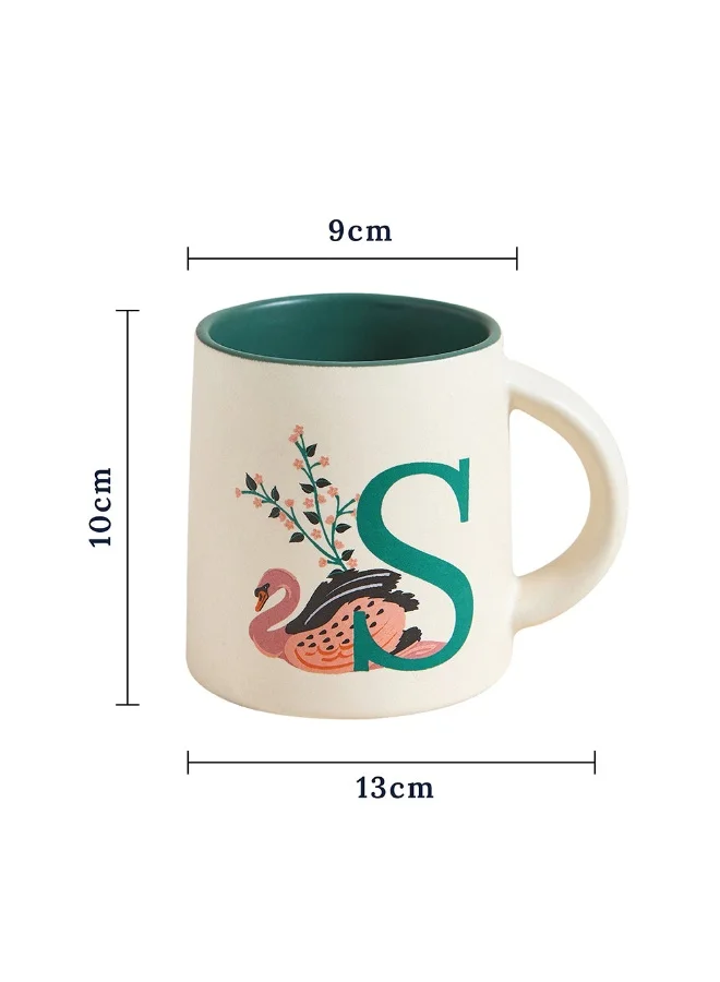 Chumbak Swan Alphabet Ceramic Mug-S
