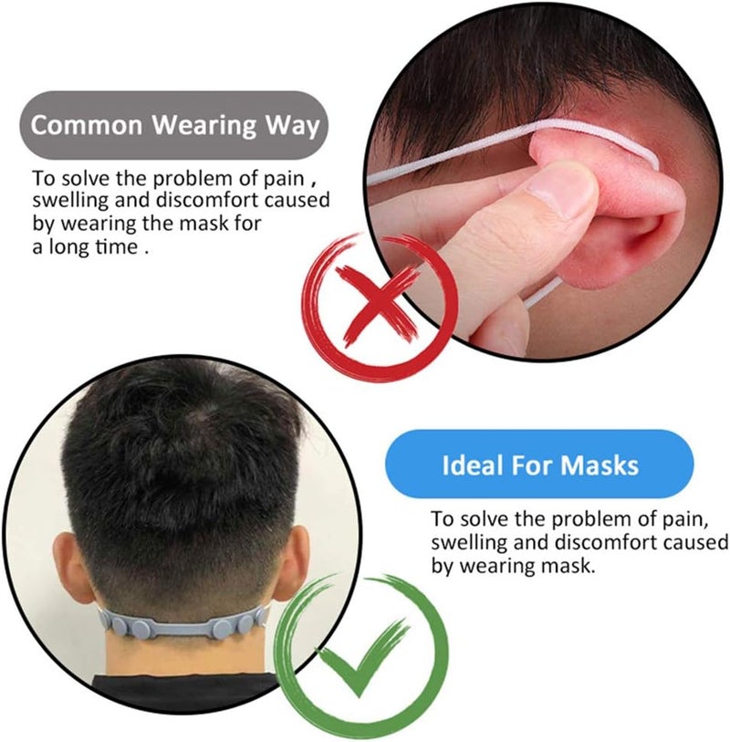 EVGLOW Mask Strap Extender,Anti-Tightening Mask Holder Hook Ear Strap 2020 Update Multi-Color - Image 3