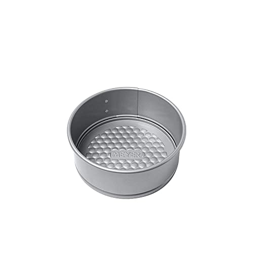 Meyer Bakemaster Carbon Steel Non Stick Springform Cake Tin | Baking Pan | Round Cake Mould | Cake Tin Small | Cake Tray for Baking | Removable Cake Mould | Spring Form pan, 16cm, Grey - Image 1