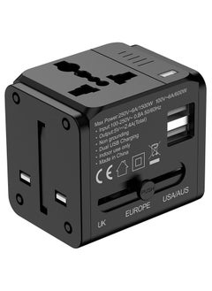 XiuWoo Universal Travel International Adapter - Multifunction Worldwide Charger Power Adapter - Wall Charger AC Plug Adaptor with Dual 2.4A USB Port Plug Socket  - Image 1