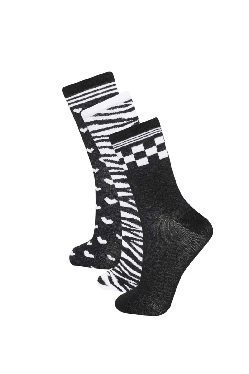 ديفاكتو Woman 3 Piece Cotton Long Socks