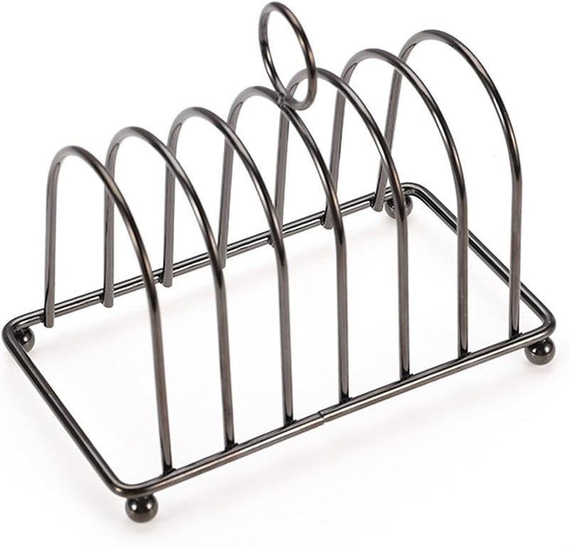 حامل شبكة الرف الأسود المحمصة محطة تبين لطاولة المطبخ خبز الزينة - Image 1