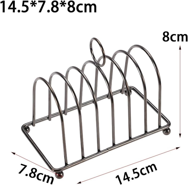 حامل شبكة الرف الأسود المحمصة محطة تبين لطاولة المطبخ خبز الزينة - Image 4