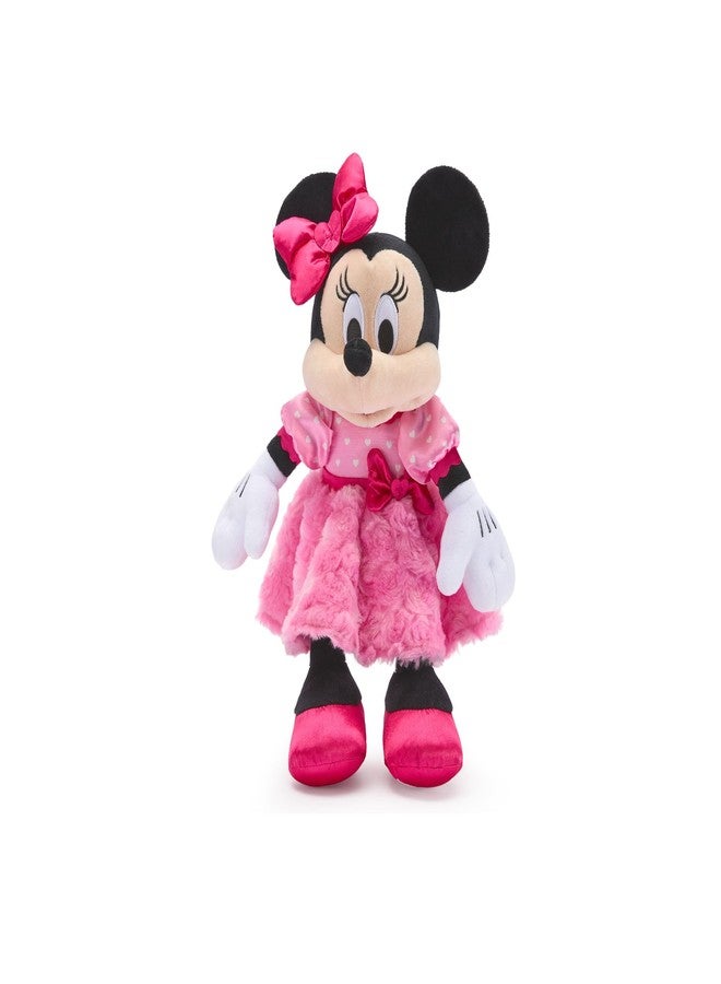 Disney Store Official Minnie Mouse Plushie in a Pink Party Dress with Satin Details - Valentine's Day 2026 Plush - Disney Gift, Minnie Mouse Toys, Cute Toys - Image 1