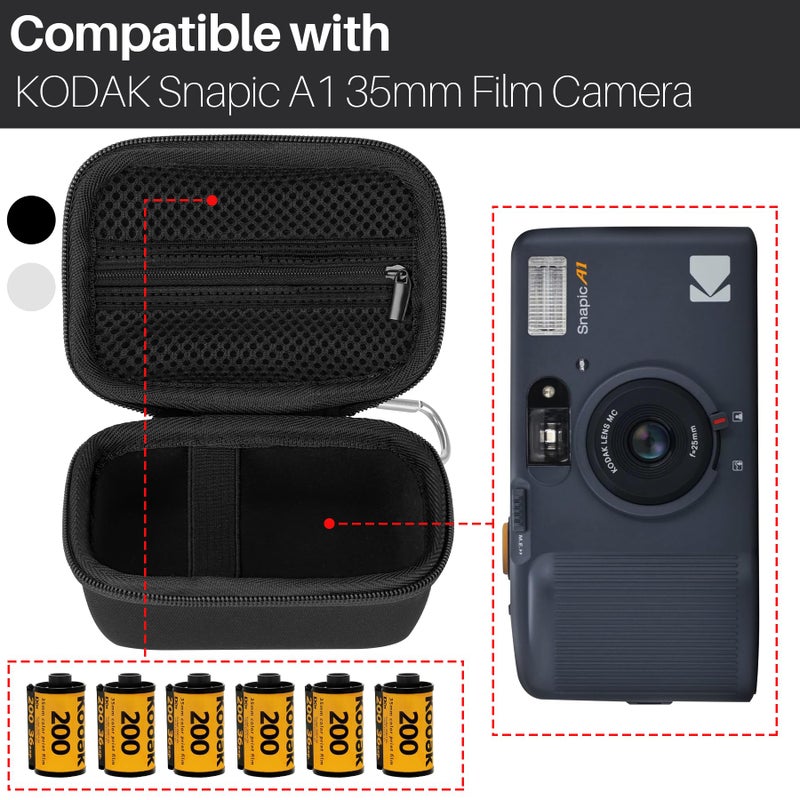 Lebakort Storage Case Compatible with KODAK Snapic A1 35mm Film Camera (Rhino Grey Case) - Image 3