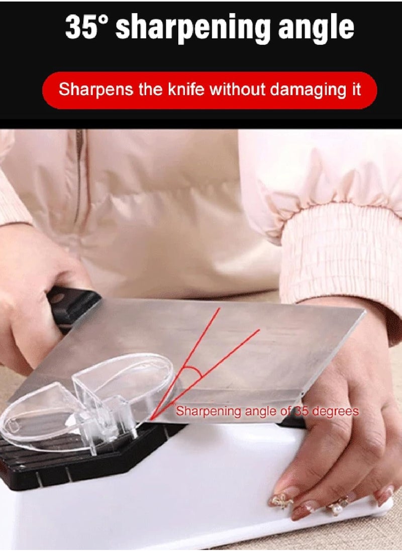 Generic - Electric Knife Sharpener, Professional Knife Sharpener for Home, Knife Sharpener, 5 Seconds for Quick Sharpening and polishing with Protective Cover (USB Interface Style) - Image 1